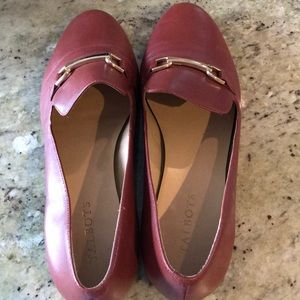 Size 11 leather loafers in Cognac